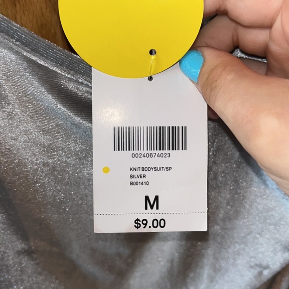 Silver velvet bodysuit - Picture 3 of 3